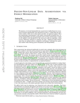 Pseudo-Nonlinear Data Augmentation: A Constrained Energy Minimization Viewpoint