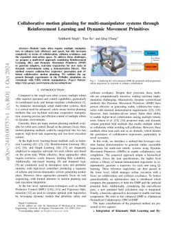 Collaborative motion planning for multi-manipulator systems through Reinforcement Learning and Dynamic Movement Primitives