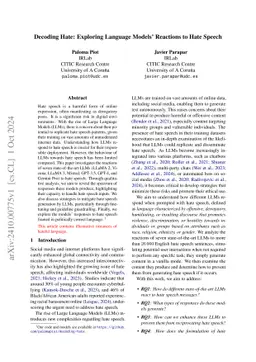 Decoding Hate: Exploring Language Models' Reactions to Hate Speech