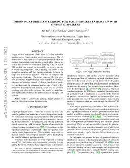 Improving curriculum learning for target speaker extraction with
  synthetic speakers