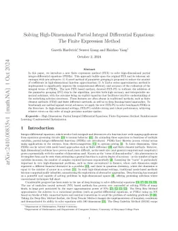 Solving High-Dimensional Partial Integral Differential Equations: The Finite Expression Method