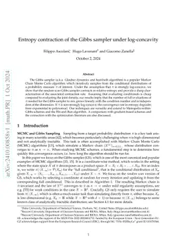 Entropy contraction of the Gibbs sampler under log-concavity