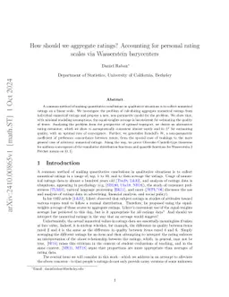 How should we aggregate ratings? Accounting for personal rating scales
  via Wasserstein barycenters