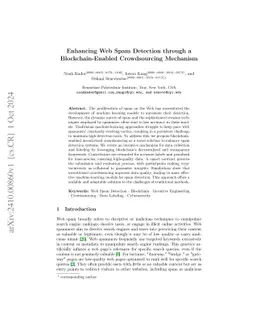 Enhancing Web Spam Detection through a Blockchain-Enabled Crowdsourcing
  Mechanism