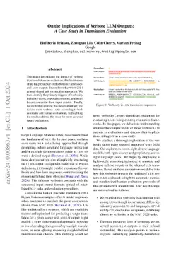 On the Implications of Verbose LLM Outputs: A Case Study in Translation
  Evaluation