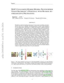 MAP: Unleashing Hybrid Mamba-Transformer Vision Backbone's Potential with Masked Autoregressive Pretraining