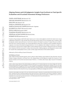Aligning Human and LLM Judgments: Insights from EvalAssist on
  Task-Specific Evaluations and AI-assisted Assessment Strategy Preferences