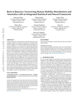Back to Bayesics: Uncovering Human Mobility Distributions and Anomalies
  with an Integrated Statistical and Neural Framework