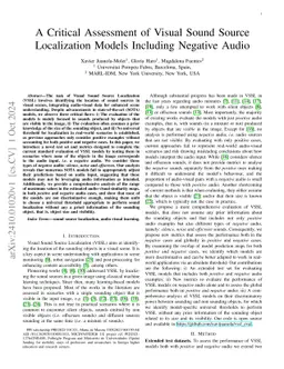 A Critical Assessment of Visual Sound Source Localization Models Including Negative Audio