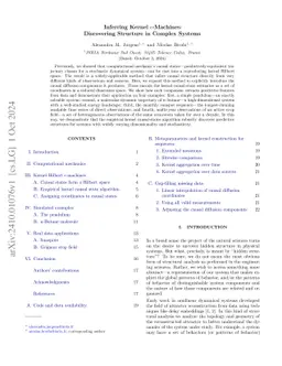 Inferring Kernel $ε$-Machines: Discovering Structure in Complex
  Systems