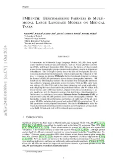 FMBench: Benchmarking Fairness in Multimodal Large Language Models on
  Medical Tasks