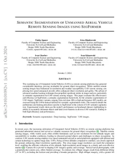Semantic Segmentation of Unmanned Aerial Vehicle Remote Sensing Images
  using SegFormer