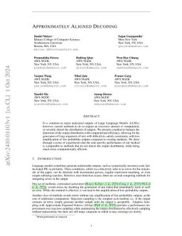 Approximately Aligned Decoding