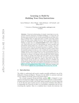 Learning to Build by Building Your Own Instructions