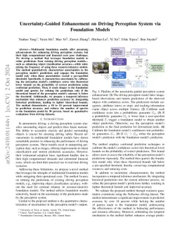 Uncertainty-Guided Enhancement on Driving Perception System via
  Foundation Models