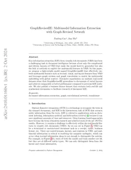 GraphRevisedIE: Multimodal Information Extraction with Graph-Revised
  Network