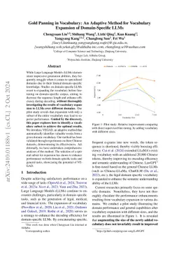 Gold Panning in Vocabulary: An Adaptive Method for Vocabulary Expansion
  of Domain-Specific LLMs