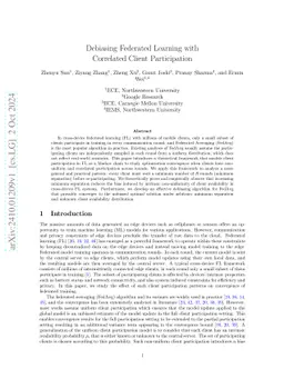 Debiasing Federated Learning with Correlated Client Participation