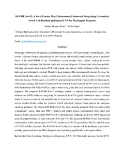 RS-FME-SwinT: A Novel Feature Map Enhancement Framework Integrating
  Customized SwinT with Residual and Spatial CNN for Monkeypox Diagnosis