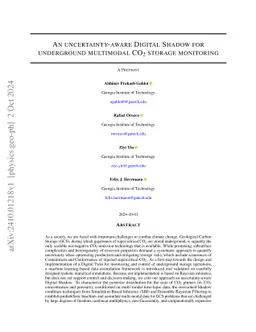An uncertainty-aware Digital Shadow for underground multimodal CO2
  storage monitoring