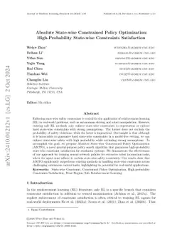 Absolute State-wise Constrained Policy Optimization: High-Probability
  State-wise Constraints Satisfaction
