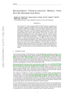 Backdooring Vision-Language Models with Out-Of-Distribution Data