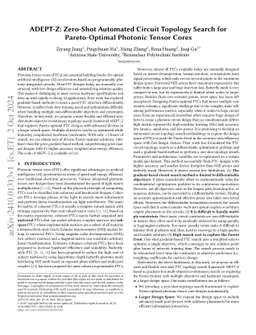 ADEPT-Z: Zero-Shot Automated Circuit Topology Search for Pareto-Optimal
  Photonic Tensor Cores