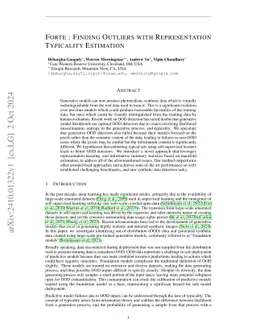 Forte : Finding Outliers with Representation Typicality Estimation
