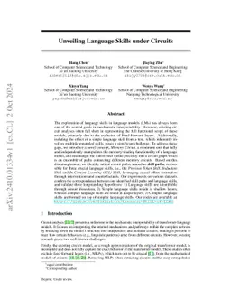 Skill Path: Unveiling Language Skills from Circuit Graphs