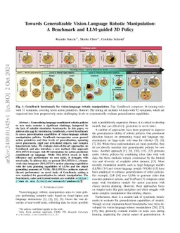 Towards Generalizable Vision-Language Robotic Manipulation: A Benchmark and LLM-guided 3D Policy