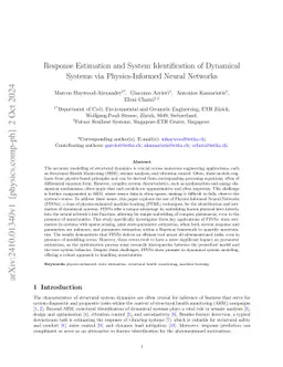 Response Estimation and System Identification of Dynamical Systems via
  Physics-Informed Neural Networks