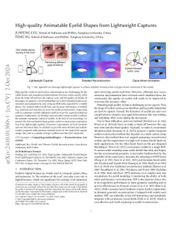 High-quality Animatable Eyelid Shapes from Lightweight Captures