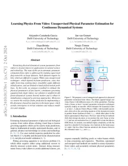 Learning Physics From Video: Unsupervised Physical Parameter Estimation for Continuous Dynamical Systems