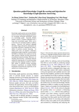 Question-guided Knowledge Graph Re-scoring and Injection for Knowledge
  Graph Question Answering