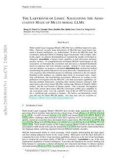 The Labyrinth of Links: Navigating the Associative Maze of Multi-modal LLMs