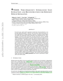 TIGER: Time-frequency Interleaved Gain Extraction and Reconstruction for Efficient Speech Separation