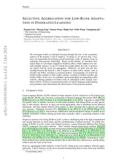 Selective Aggregation for Low-Rank Adaptation in Federated Learning
