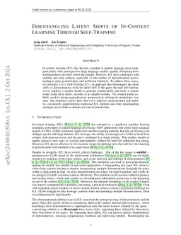 Disentangling Latent Shifts of In-Context Learning with Weak Supervision
