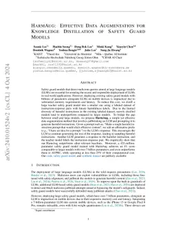 HarmAug: Effective Data Augmentation for Knowledge Distillation of Safety Guard Models