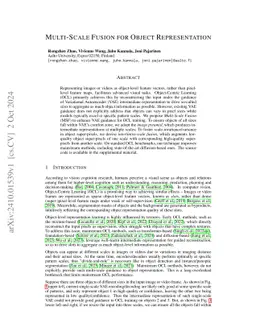 Multi-Scale Fusion for Object Representation
