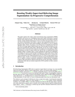 Boosting Weakly-Supervised Referring Image Segmentation via Progressive
  Comprehension