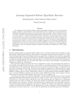 Learning-Augmented Robust Algorithmic Recourse