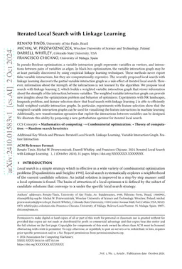 Iterated Local Search with Linkage Learning