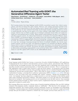 Automated Red Teaming with GOAT: the Generative Offensive Agent Tester