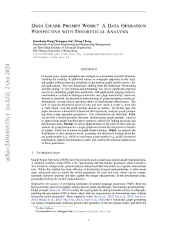 Does Graph Prompt Work? A Data Operation Perspective with Theoretical Analysis