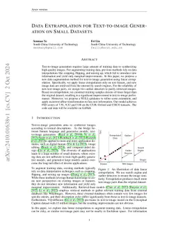 Data Extrapolation for Text-to-image Generation on Small Datasets