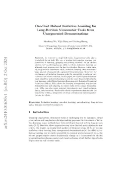 One-Shot Robust Imitation Learning for Long-Horizon Visuomotor Tasks
  from Unsegmented Demonstrations