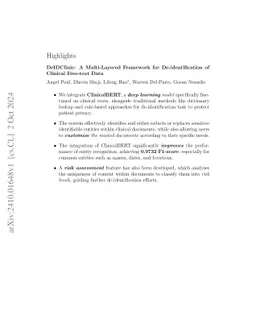 DeIDClinic: A Multi-Layered Framework for De-identification of Clinical
  Free-text Data