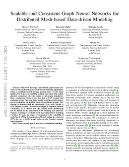 Scalable and Consistent Graph Neural Networks for Distributed Mesh-based
  Data-driven Modeling