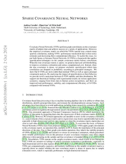 Sparse Covariance Neural Networks